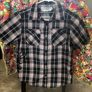 Boys Short sleeve button down size M